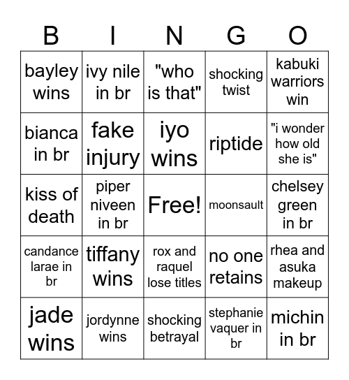 mom's bingo Card
