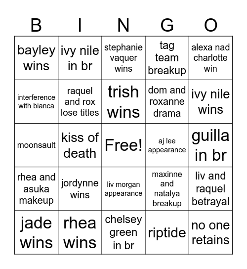 liv's bingo Card