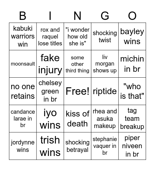 dad's bingo Card
