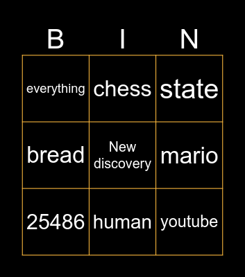 Infinite craft Bingo Card