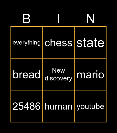 Infinite craft Bingo Card