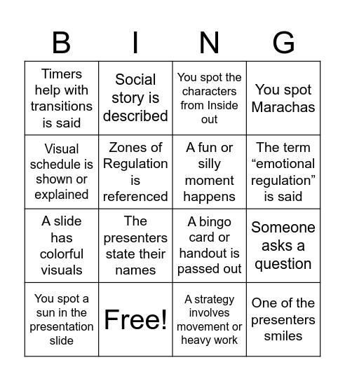 Tiny Humans, Big Feelings Bingo Card