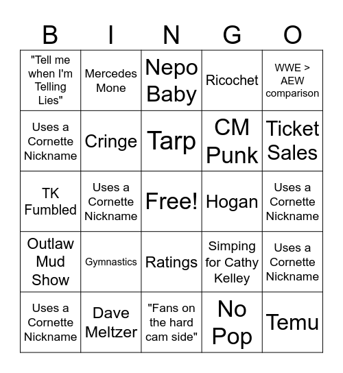HEEL UCEY Bingo Card