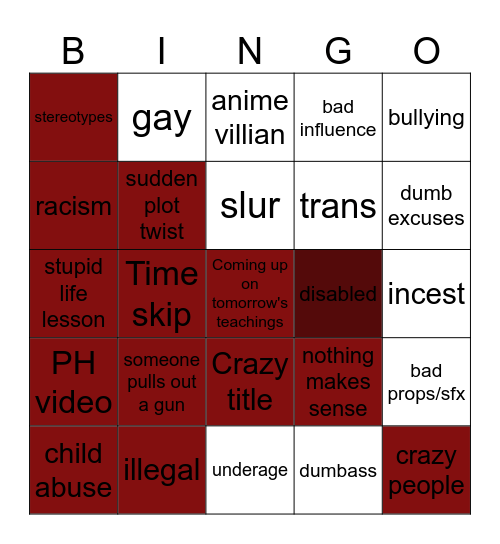Tomorrow's Teachings Bingo Card