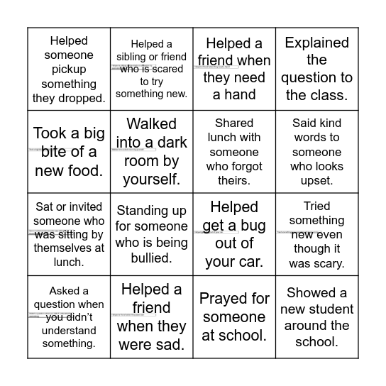 BINGO Card