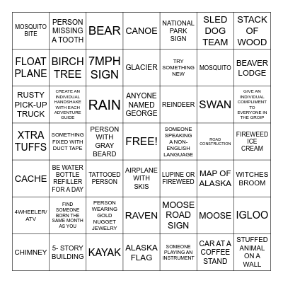 ALASKA BINGO Card