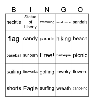 Review Bingo Card