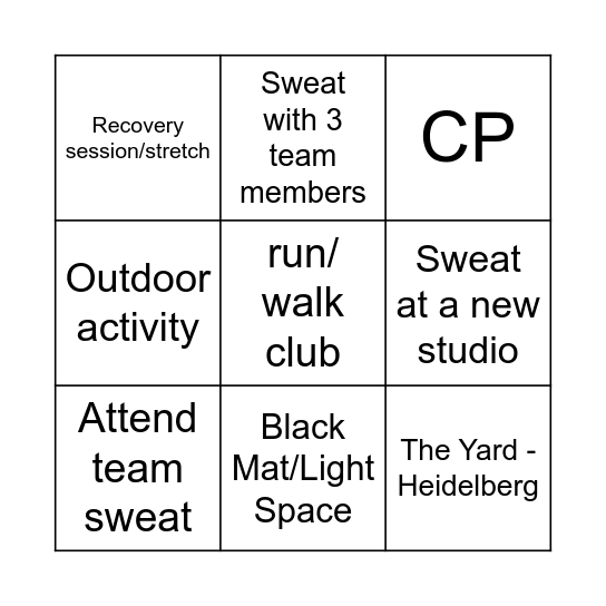 Doncaster ⭐️ Sweaty Bingo Card