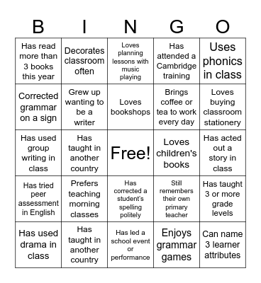 SAY HELLO, SAY BINGO! Bingo Card