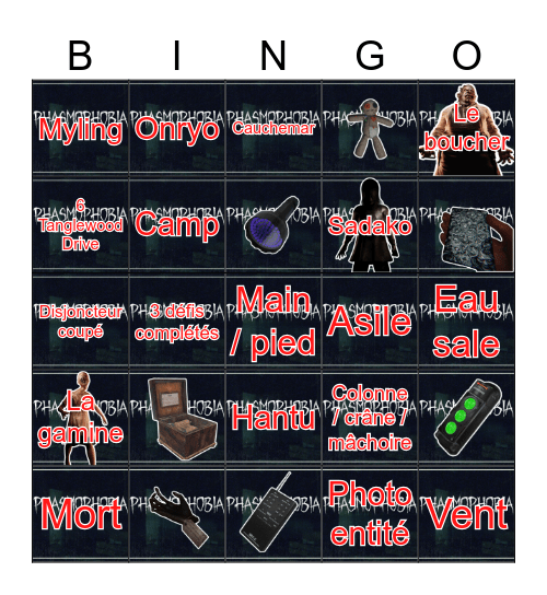 Phasmo'Bingo Card