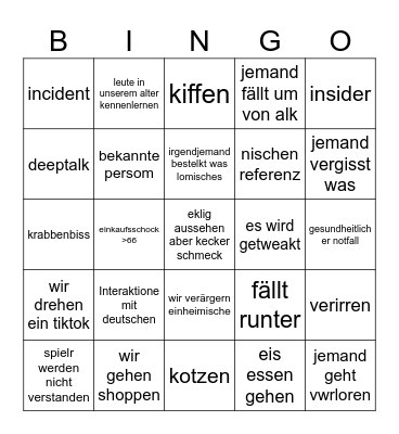 CH Bingo 2 Bingo Card