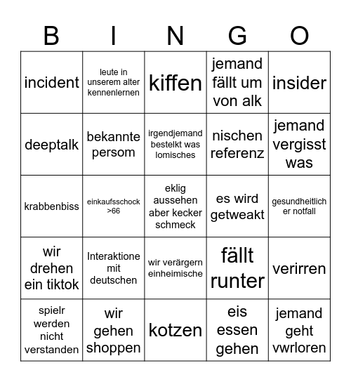 CH Bingo 2 Bingo Card