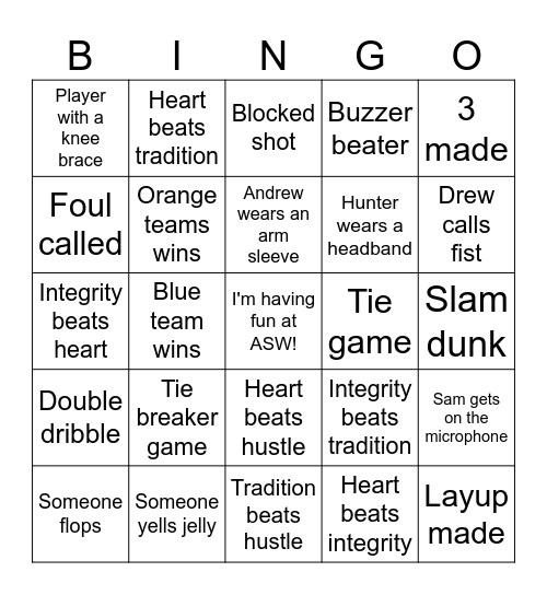 Baller Bingo! Bingo Card