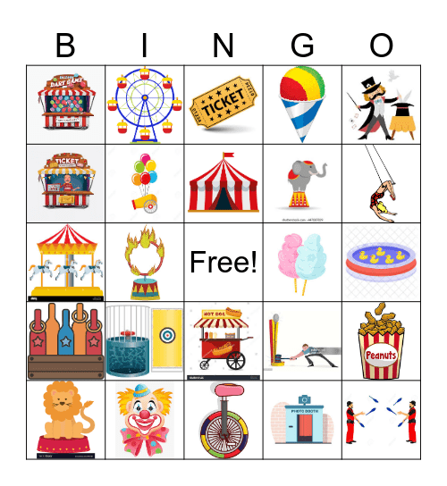 Carnival Bingo Card