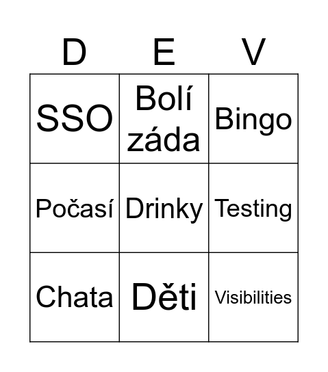 retro bingo card Bingo Card