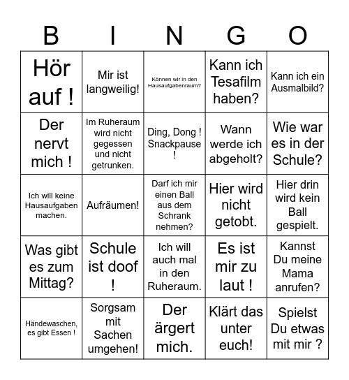 Untitled Hort- Bingo2 Bingo Card