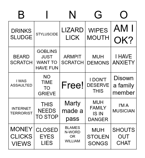 Goblingo Bingo Card