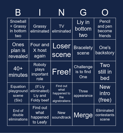 TPOT 19 Bingo Card
