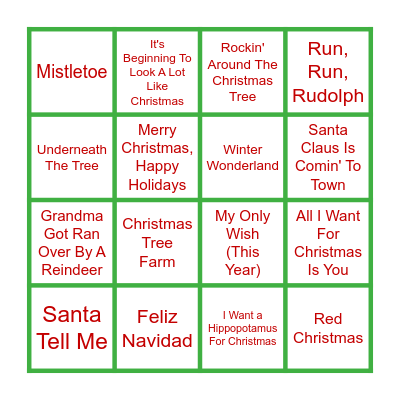 CHRISTMAS BINGO Card