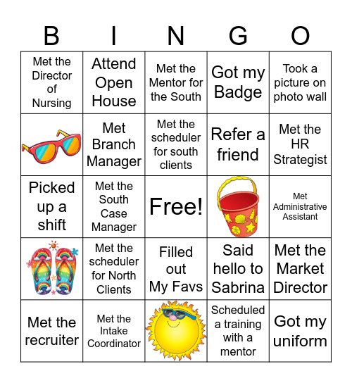 Heavenly Care Bingo Card
