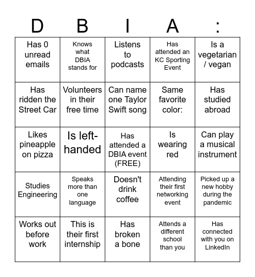 DBIA: NextGen Progressive BINGO Card