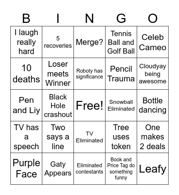 TPOT Bingo Card