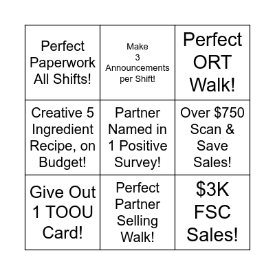 CONNECTIONS PARTNER: _________ Bingo Card