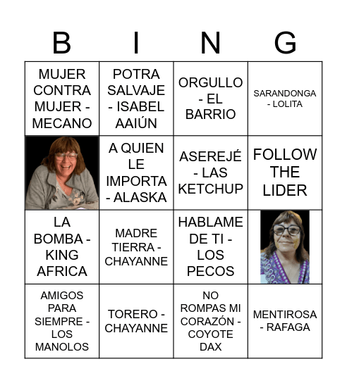 CUMPLE 60 MARILUZ Bingo Card