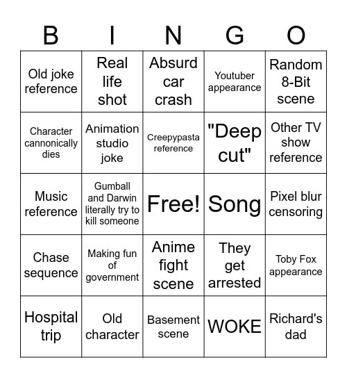 TWWWOG Bingo Card
