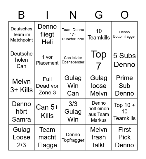 Sauf Bingo 2 Bingo Card