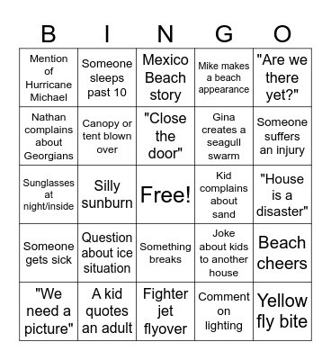 Return of the Roberts: Big Gulf Energy Bingo Card