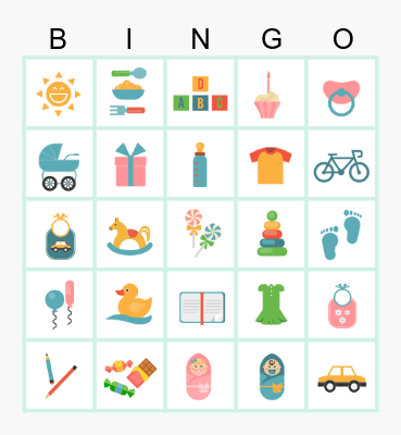 Gender Reveal Bingo Card