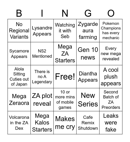 PKMN PRESENTS JULY 2025 BINGO Card