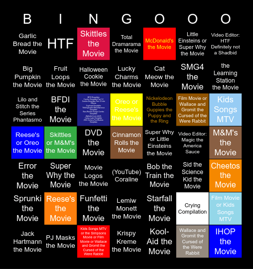 Earth Light Bulb Film Cinematic Bingo Card