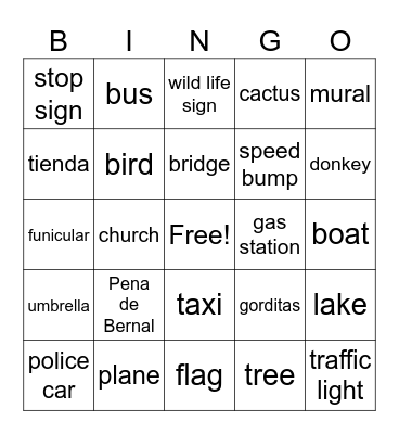 Teen Connect Adventures Bingo Card