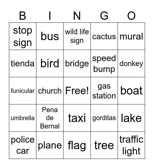 Teen Connect Adventures Bingo Card