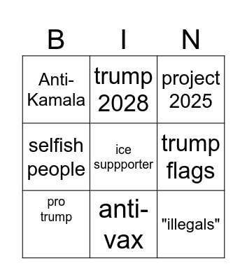 ugh Bingo Card