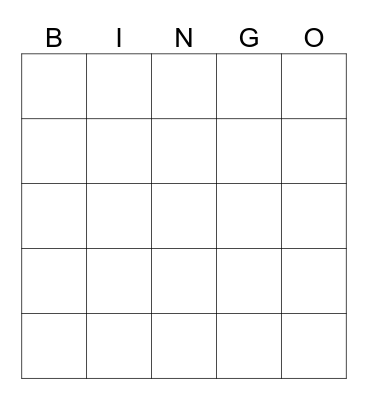 School Building Bingo Card