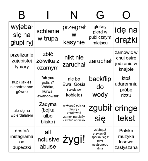 Bułgaria Bingo Card
