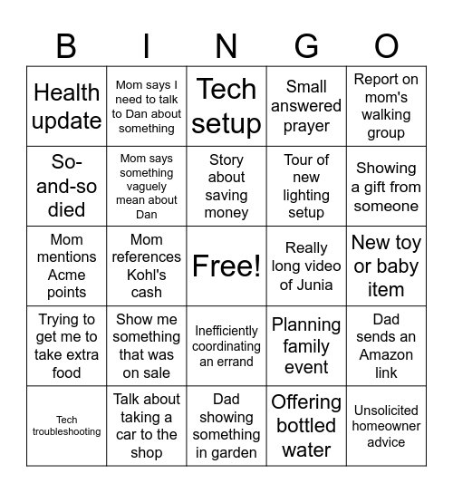 We're trying to leave bingo Card