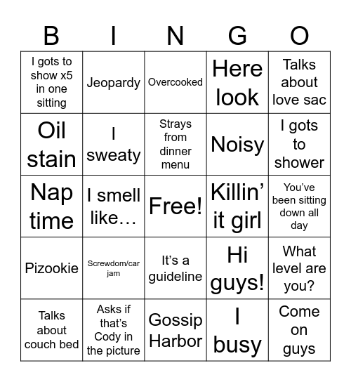 mom g 2 electric boogaloo Bingo Card