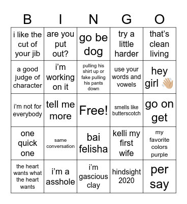 Scotty Bingo Card