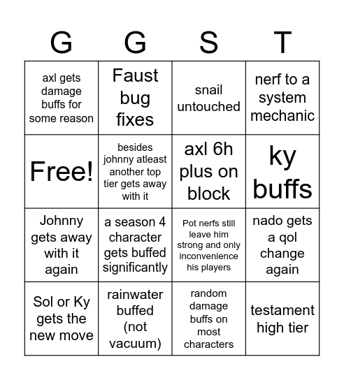 Lucy balance patch Bingo Card