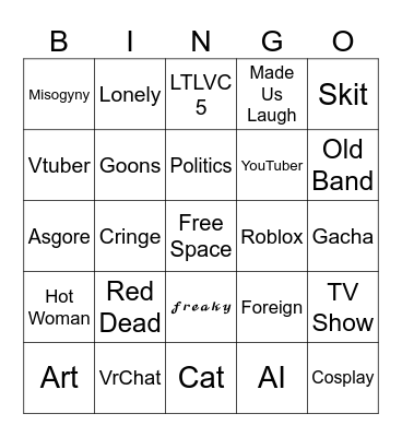 TikTok Bingo Card