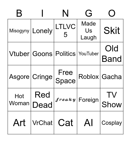 TikTok Bingo Card