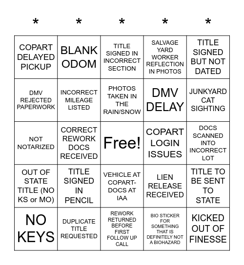 TEAM 10 NSU BINGO Card