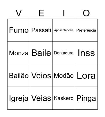 Veios Bingo Card