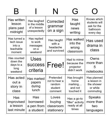 HELLO, BINGO! Bingo Card