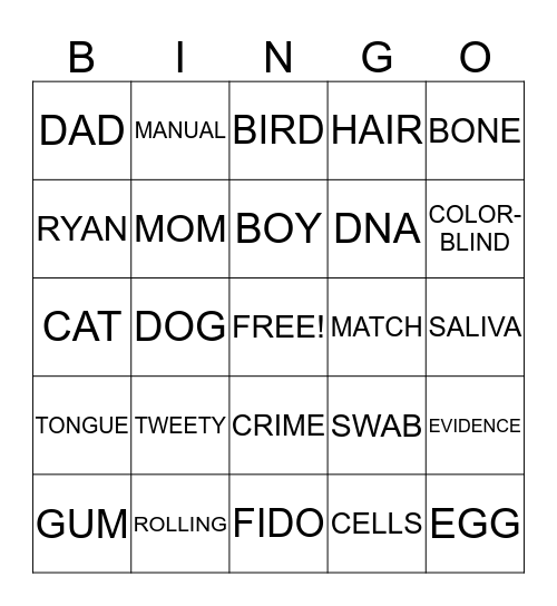 DNA BINGO Card