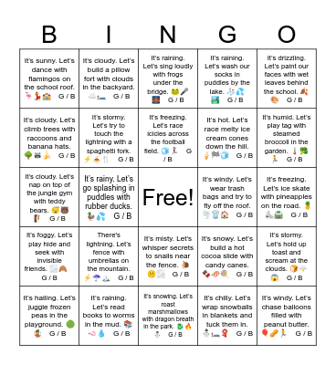 B23 L18 Let’s have a picnic with ghosts near the woods. 👻 Bingo Card